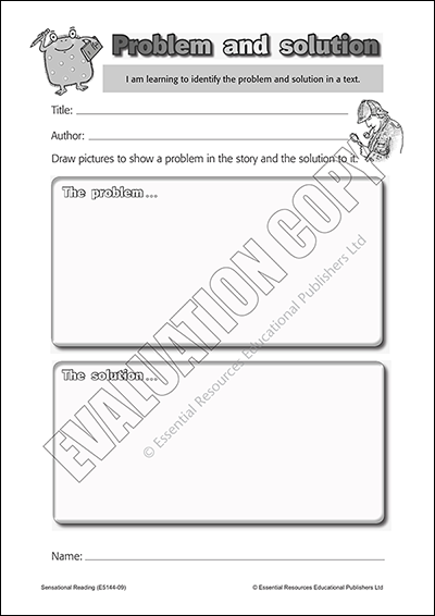Problem And Solution Worksheet Problem And Solution | Portrait For