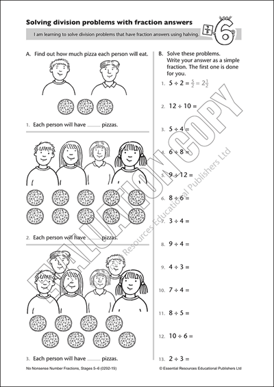 Solve Division Problems With Fraction Answers By Jackie Andrews, Jude Callaghan, Suzi De Gouveia | Iugo