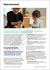 Free 'About Assessment' Downloadable Resource for ECE