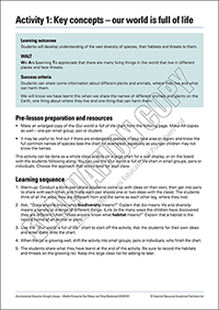 Free earth focused literacy resource for teachers