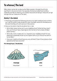 Free teaching resource. Learning te reo Māori: Te whenua